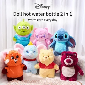 2025 Disney Stitch Plush Hot Water Bottle Kawaii Winter Extra Large Hot Water Bottle Home Water Filling Women's Birthday Present