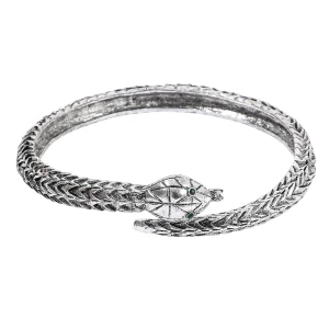 Silvery Serpentine Opening Bracelet Fashion Creative Bangle for Unisex Jewelry Accessory Unique Personality Gift
