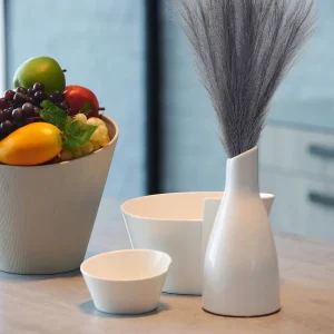 6Pcs Artificial Pampas Grass Short Stems Natural Color Faux Dried Grass Bouquets Wedding Home Table Decor Vase Branches